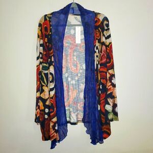 Softsurroundings Womens Toppers Langshire Topper Multi Floral Shrug SIZE 3X NWT